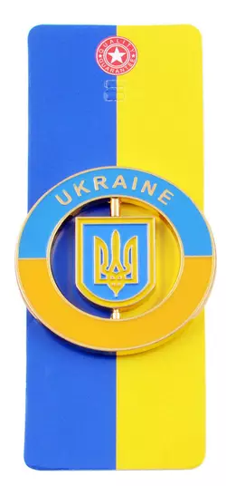 Магніт-крутиться Герб з Прапором Ukraine №UK-113