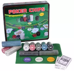 Покерный набор в металлической коробке на 500 фишек с номиналом №500T