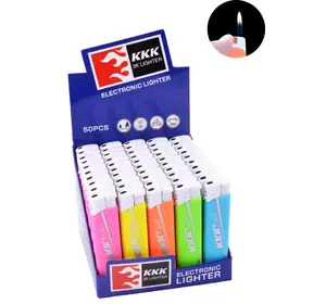 Зажигалка пластиковая KKK резина цветная №156J