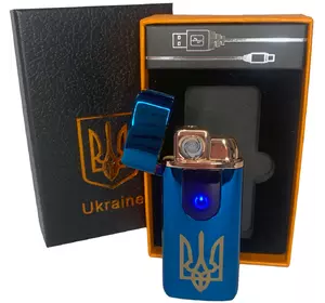Електрична та газова запальничка Україна (з USB-зарядкою⚡️) HL-431 Blue-ice