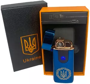 Електрична та газова запальничка Україна (з USB-зарядкою⚡️) HL-435 Blue-ice