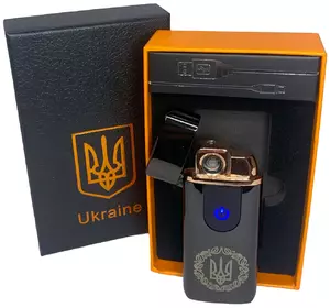 Електрична та газова запальничка Україна (з USB-зарядкою⚡️) HL-435 Black-ice