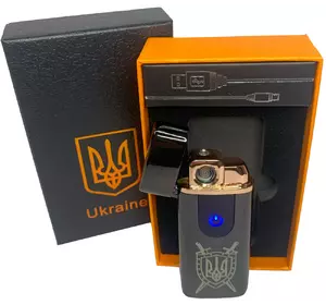 Електрична та газова запальничка Україна (з USB-зарядкою⚡️) HL-432 Black-ice