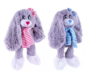 М'яка іграшка Кролик вухатий із шарфом ДП (23 см) №30158