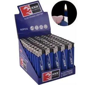 Зажигалка пластиковая KKK резина синяя №156H
