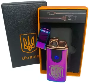 Електрична та газова запальничка Україна ЗСУ (з USB-зарядкою⚡️) HL-434 Colorful-ice