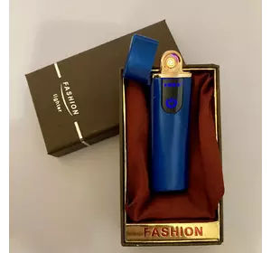USB ⚡️ Запальничка FASHION у подарунковій упаковці (Спіраль розжарювання) USB-99 blue