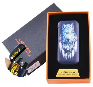 Електроімпульсна запальничка в подарунковій коробці Wolf HL-116-4