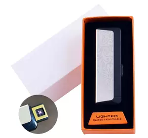 Електроімпульсна запальничка в подарунковій упаковці Абстракція (Подвійна блискавка, USB) HL-61-1