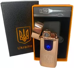 Електрична та газова запальничка Україна ЗСУ (з USB-зарядкою⚡️) HL-434 Golden-ice