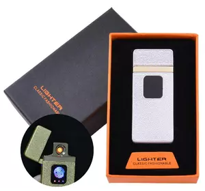 USB запальничка в подарунковій упаковці Lighter (Спіраль розжарювання) №HL-7 White