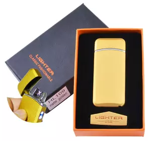 Електроімпульсна запальничка в подарунковій коробці Lighter HL-109 Gold