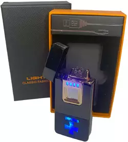 Дугова електроімпульсна запальничка з USB-зарядкою⚡️Україна LIGHTER HL-430-Black-ice