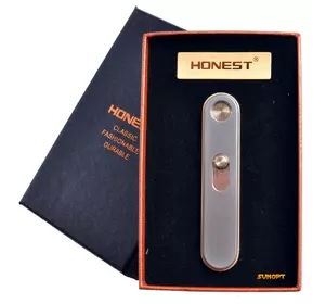 USB запальничка в подарунковій упаковці "Honest" (спіраль розжарювання) №4825 Silver