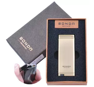 Запальничка в подарунковій коробці Bondn (Турбо полум'я) №4328 Gold