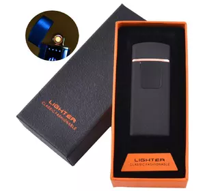 Сенсорна USB запальничка ⚡️ в подарунковій коробці ???? LIGHTER (Спіраль розжарювання) HL-132 Чорна матова