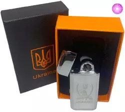 Дугова електроімпульсна USB запальничка ⚡️Україна (індикатор заряду????) HL-441 Silver