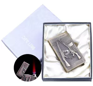 Запальничка електронна в подарунковій коробці Chenlong (Турбо полум'я) №4060-2