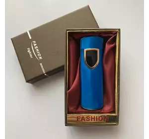 USB ⚡️ Запальничка FASHION у подарунковій упаковці (Спіраль розжарювання) USB-95 blue