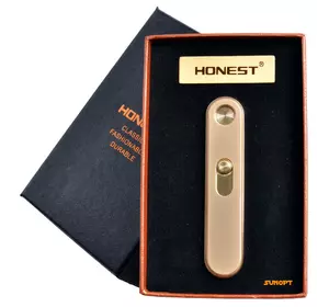 USB запальничка в подарунковій упаковці "Honest" (спіраль розжарювання) №4825 Gold
