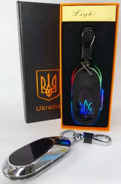 Електрична запальничка - брелок Україна ЗСУ (з USB-зарядкою та підсвічуванням⚡️) HL-475 Silver