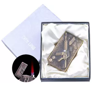 Запальничка електронна в подарунковій коробці Chenlong (Турбо полум'я) №4060-5