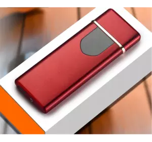 Сенсорна USB⚡️ запальничка в подарунковій упаковці Lighter (Спіраль розжарювання) D364 RED