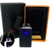 Електроімпульсна ⚡️ запальничка в подарунковій коробці Lighter HL-102 Black matte