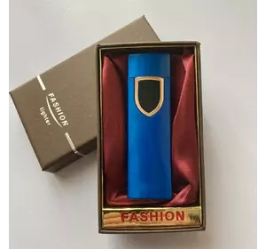 USB ⚡️ Запальничка FASHION у подарунковій упаковці (Спіраль розжарювання) USB-96 blue