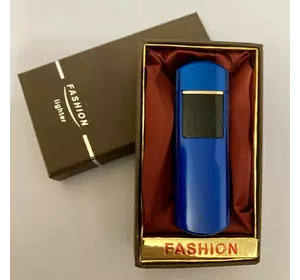 USB ⚡️ Запальничка FASHION у подарунковій упаковці (Спіраль розжарювання) USB-97 blue