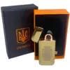 Дугова електроімпульсна USB запальничка ⚡️Герб України (індикатор заряду????, ліхтарик????) HL-443 Gold