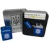Дугова електроімпульсна USB запальничка ⚡️Україна ЗСУ (металева коробка) HL-445-Blue