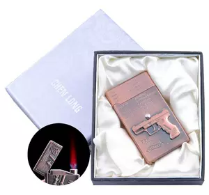 Запальничка електронна в подарунковій коробці P99 (Турбо полум'я) №4060-7