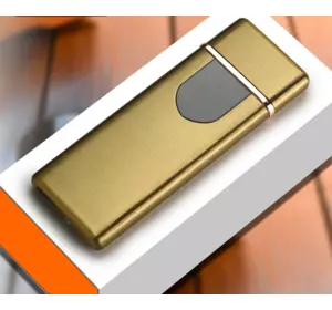 Сенсорна USB⚡️ запальничка в подарунковій упаковці Lighter (Спіраль розжарювання) D364 GOLD