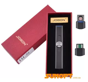USB запальничка в подарунковій упаковці Jobon (Спіраль розжарювання) №HL-8 Black