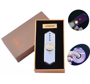 USB запальничка-спиннер в подарунковій упаковці Jobon (Спіраль розжарювання) HL-10 Silver