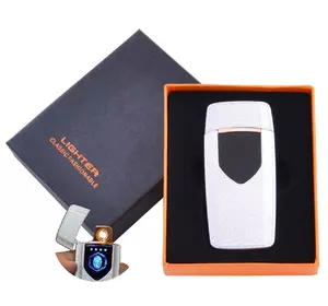 USB запальничка в подарунковій упаковці Lighter (Спіраль розжарювання) HL-57 White