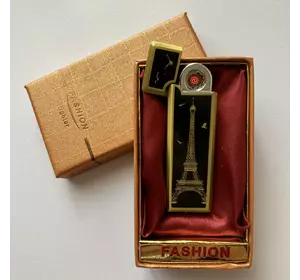 USB ⚡️ Запальничка Ейфелева Вежа FASHION у подарунковій упаковці (Спіраль розжарювання) USB-103-1