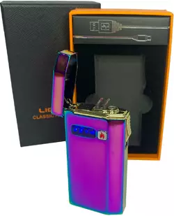 Дугова електроімпульсна USB - Газова запальничка 2в1 ⚡️???? (індикатор заряду????) HL-428 Colorful