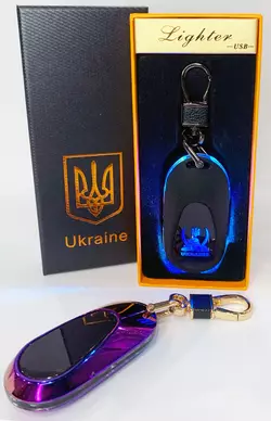Електрична запальничка - брелок Україна (з USB-зарядкою та підсвічуванням⚡️) HL-473 Colorful