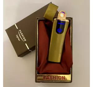 USB ⚡️ Запальничка FASHION у подарунковій упаковці (Спіраль розжарювання) USB-99 Gold