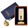 Запальничка в подарунковій коробці Lighter (Подвійна блискавка) HL-32 Gold