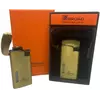 Креативна запальничка вітрозахисна в подарунковій коробці ????(Турбо полум'я????) BROAD HL-499 Gold