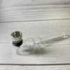 Скляна трубка для куріння трави, солі D&K D74