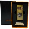 Газова запальничка "Тигри ????" (Турбо полум'я ????, подарункова коробка ????) Jiebao Lighter HL-509 Golden