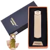 USB запальничка в подарунковій упаковці Lighter (Спіраль розжарювання) №HL-60 Gold
