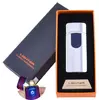 USB запальничка в подарунковій упаковці Lighter (Спіраль розжарювання) №HL-42 Silver