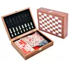 Ігровий набір шахи/лото, дерев'яна коробка №2519