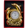 Запальничка подарункова з годинником Дельфіни (Золото) №4373