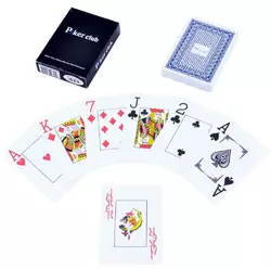 Карти гральні пластикові «Poker Club» (Синя Сорочка) №408-9 / 25395-3